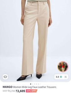 Mango Faux Leather Pant