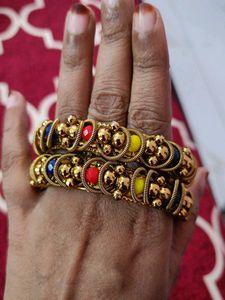 Colorful Beaded Bangle Set