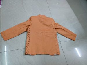 Orange Patterned Blazer