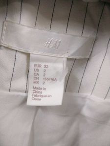 Striped White Blazer