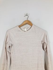 H-M Beige Ribbed Top