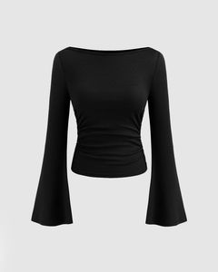 Chic Black Long Sleeve Top