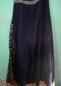 Embroidered Navy Blue Blouse