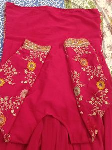 Pink Embroidered Palazzo Set