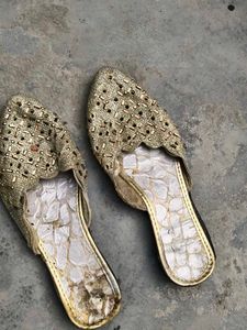 Gold Embellished Flats