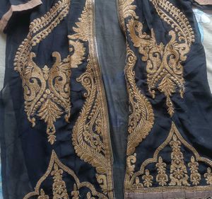 Embroidered Black Sheer Jacket