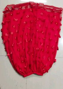 Red Tulle Party Skirt