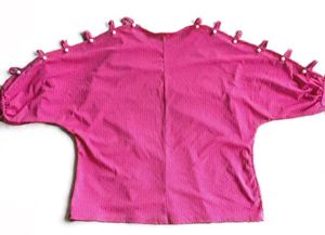 Pink Tie-Sleeve Top
