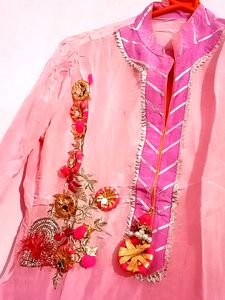 Heavy Gota Patti And Stone Work Sharara Suite