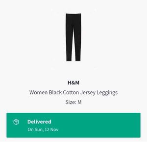 H&amp;M Black Cotton Leggings