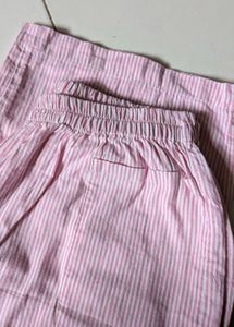 Pink Striped Wide Leg Pants