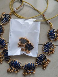 Lotus Necklace and Earrings