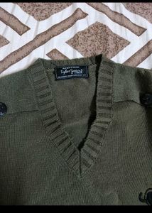 Vintage Olive Green Sweater Vest