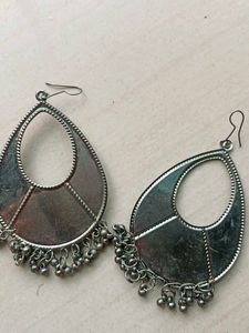 Boho Silver Drop Earrings