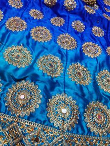 Blue Embroidered Lehenga Choli