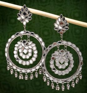 Oxidised Contemporary Drop Earrings