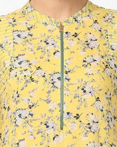 Yellow Floral  Daily Kurta