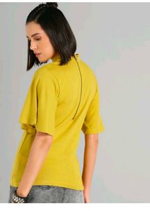 Mustard Flared Sleeve Top
