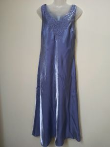 Blue Embroidered Maxi Dress