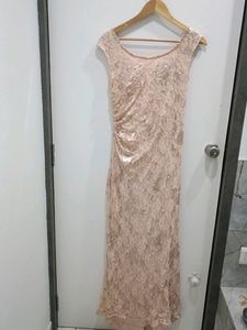 Elegant Aesthetic Pinterest Peach Shimmery Dress