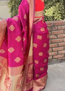 Pink Banarasi Silk Saree