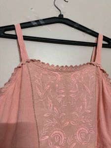 Pink Embroidered Sundress