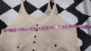 Cute Button Tank Top Bust 38