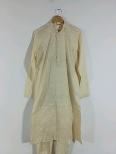 Cream Ethnic Kurta Set (Men)