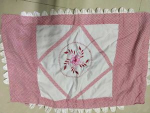 Red And White Double Bed Sheet