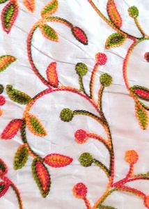 Floral Embroidered Tote Bag