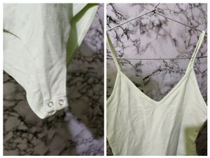 Forever 21 Pistachio Sleeveless Bodysuit