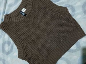 Aesthetic Korean Cropped Vest Sweater