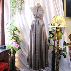 Elegant satin Maxi Dress