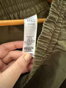 Olive Green Linen Drawstring Pants