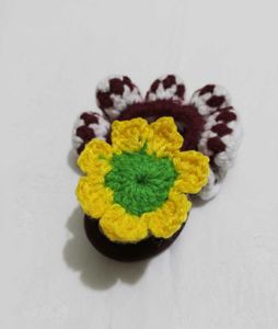 Crochet Flower Hair Tie✨️🌻
