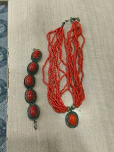 Red Beaded Necklace
