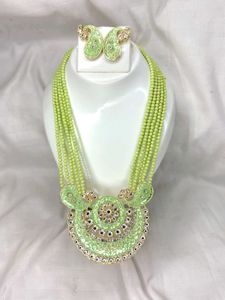 🌸 Green Kundan Necklace Set 🌸
