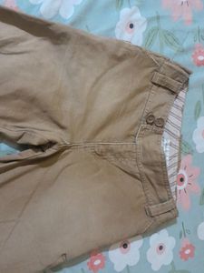 Branded Brown Cotton  Flared Leg Denim For Girls
