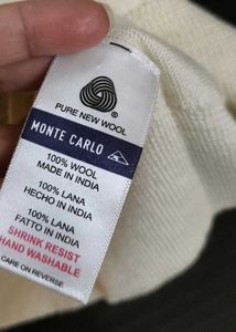 Monte Carlo Men Off White Solid Cardigan