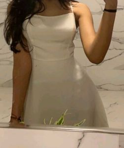 Women's White Backless Mini Dress