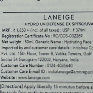 Laneige hydro UV Defense EX