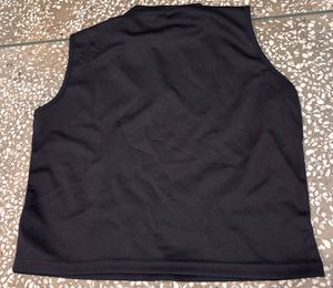 Sleeveless Black  Crop Top