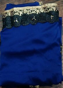 Blue &amp; Black Saree