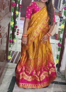 Mitera Mustard And Magenta Lehnga