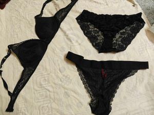 Combo Of Three Imported Fabric Bra & Panties