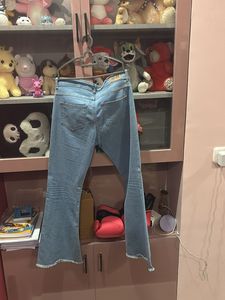 Light Blue Low Waist Boot Cut Jeans
