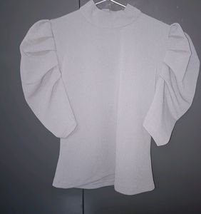 Puffed Sleeve Top, Wore Only Once. Its In A Brand New Condition