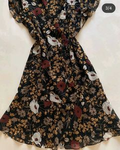 Black Floral Mini Dress