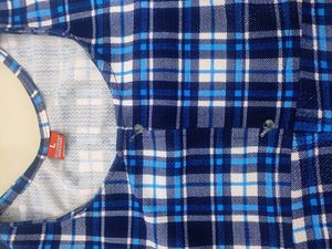 Blue Chex Girls  Top