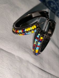 Beaded Hoop Earrings